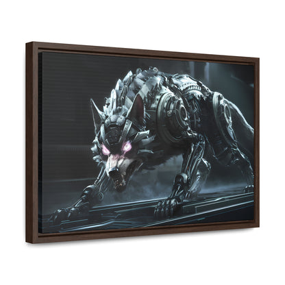 Cybernetic Alpha Wolf - Gallery Canvas Wraps, Horizontal Frame