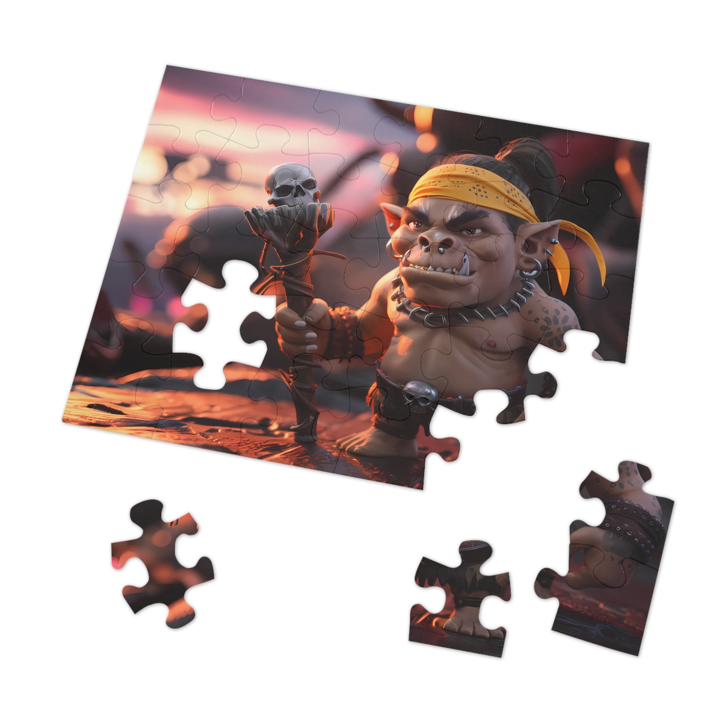 Ogre Shaman at Sunset - Jigsaw Puzzle (30, 110, 252, 500,1000-Piece)