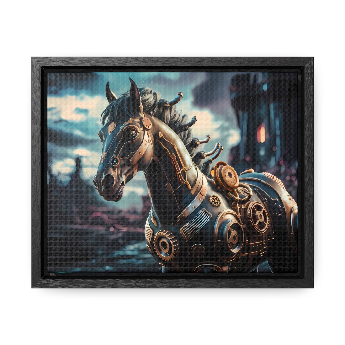 The Mechanical Steed of Dystopia - Gallery Canvas Wraps, Horizontal Frame