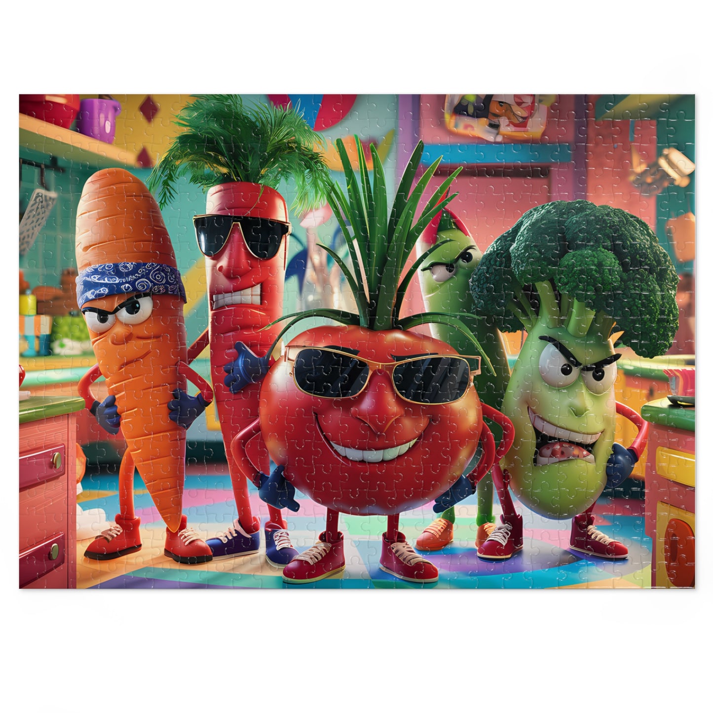 "Veggie Squad: Kitchen Warriors" - Jigsaw Puzzle (30, 110, 252, 500,1000-Piece)