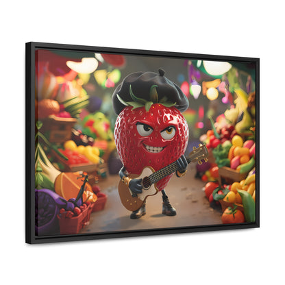 Strawberry Serenade in the Market - Gallery Canvas Wraps, Horizontal Frame