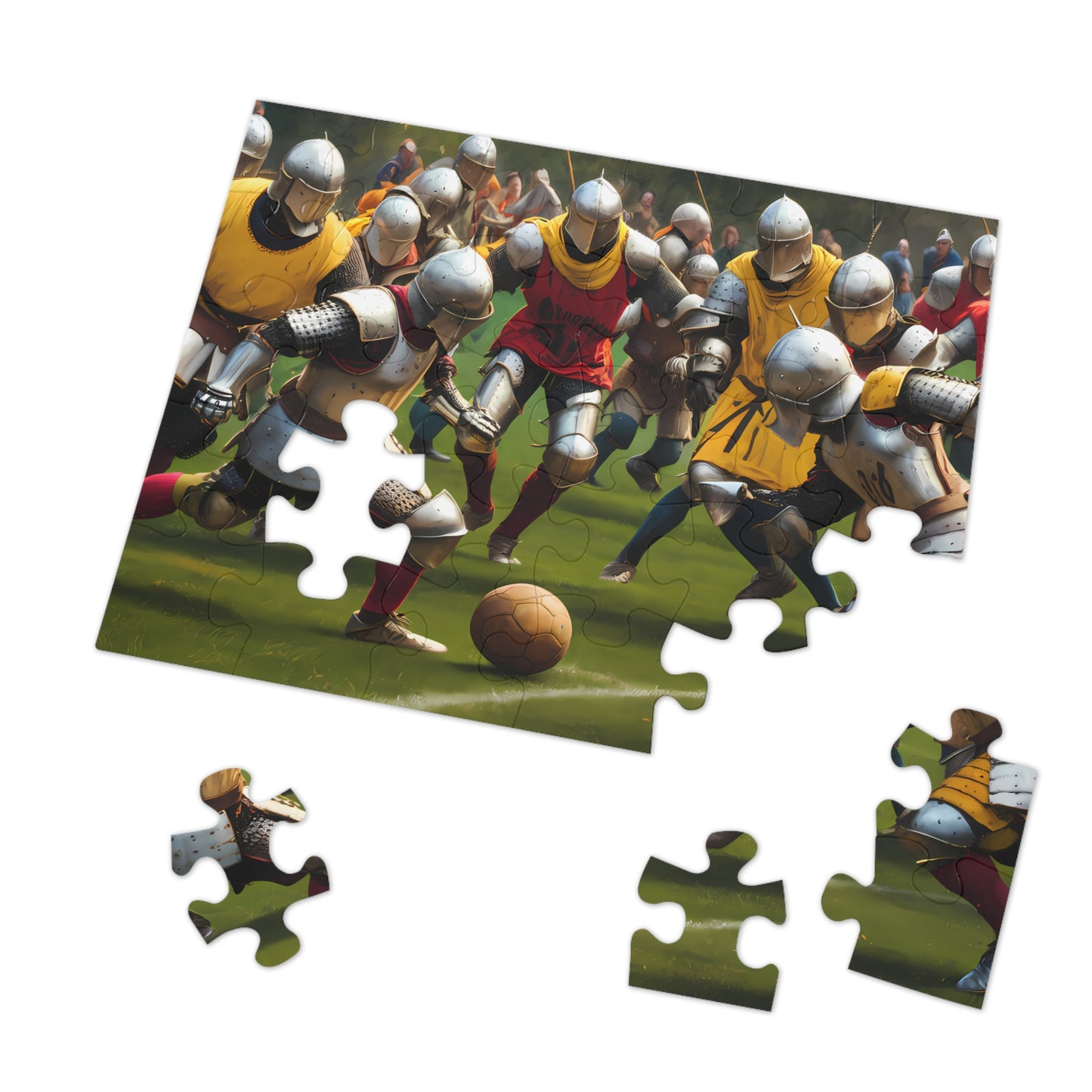 Knights of the Pitch: Medieval Football Frenzy - Jigsaw Puzzle (30, 110, 252, 500,1000-Piece)