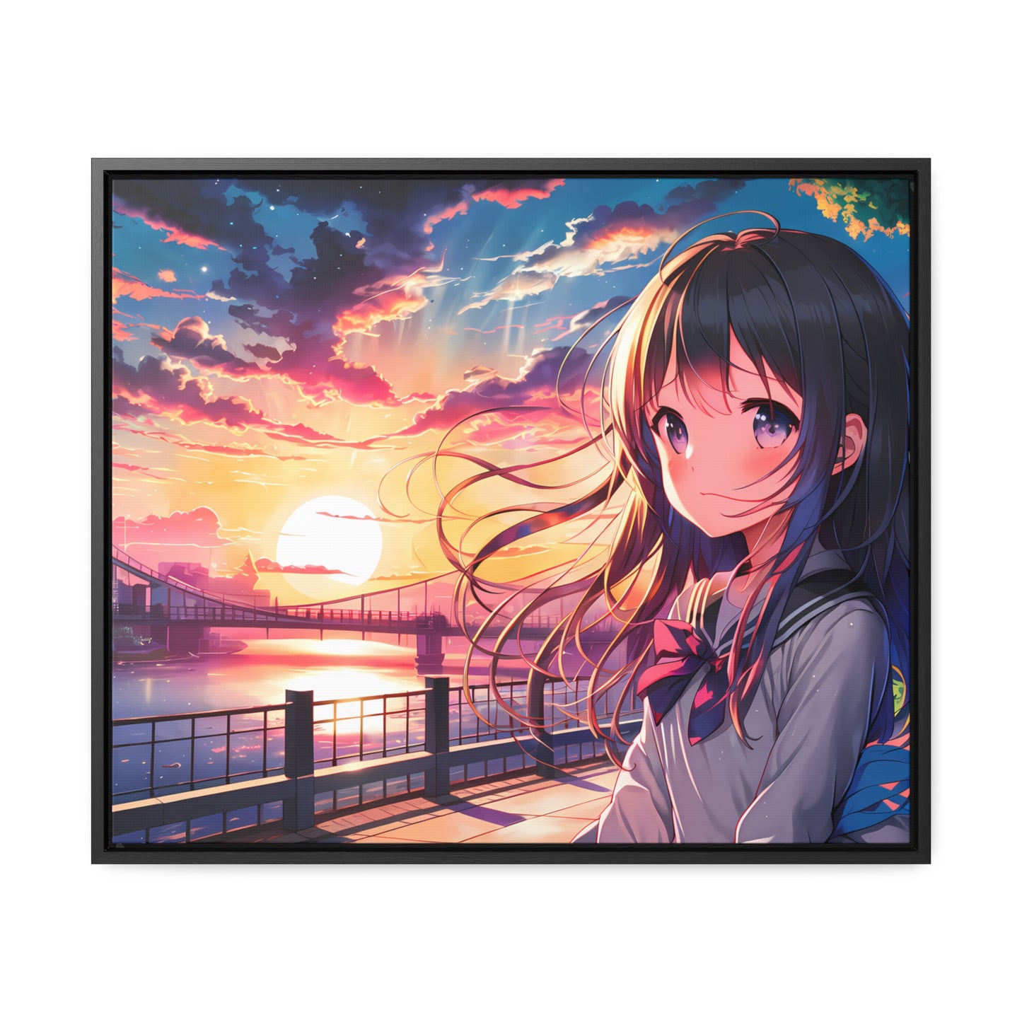 Sunset Reflections: A Silent Promise - Gallery Canvas Wraps, Horizontal Frame