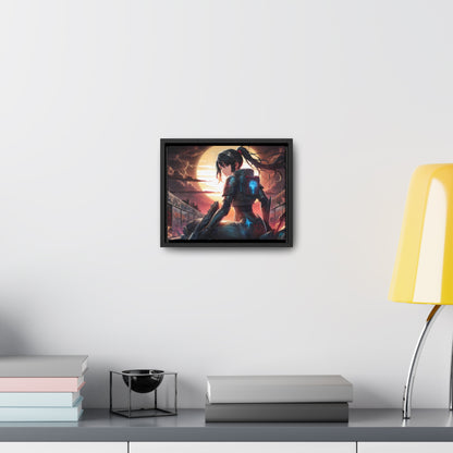 "Sunset Sentinel" - Gallery Canvas Wraps, Horizontal Frame