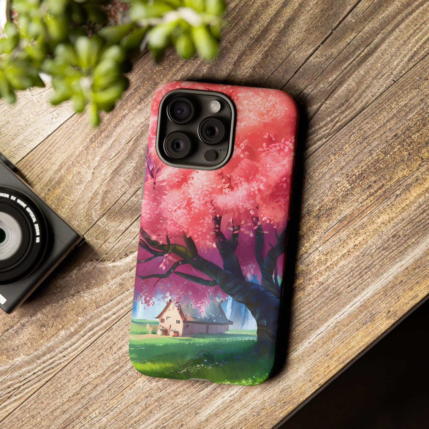 Idyllic Cherry Blossom and a Hut - Smartphone Tough Cases