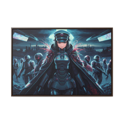 Cybernetic Enforcer: Rise of the Neon Syndicate - Gallery Canvas Wraps, Horizontal Frame