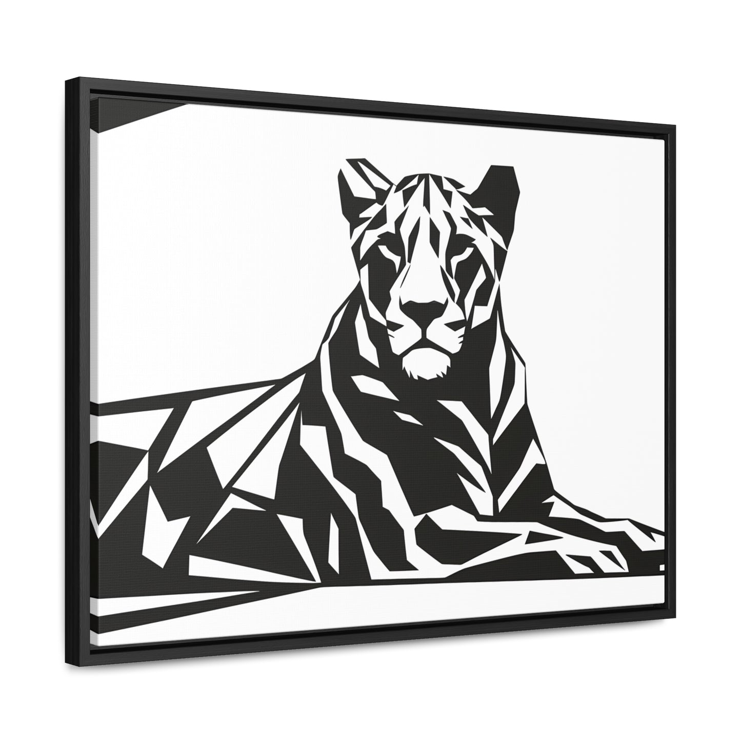 Majestic Geometric Tiger - Gallery Canvas Wraps, Horizontal Frame