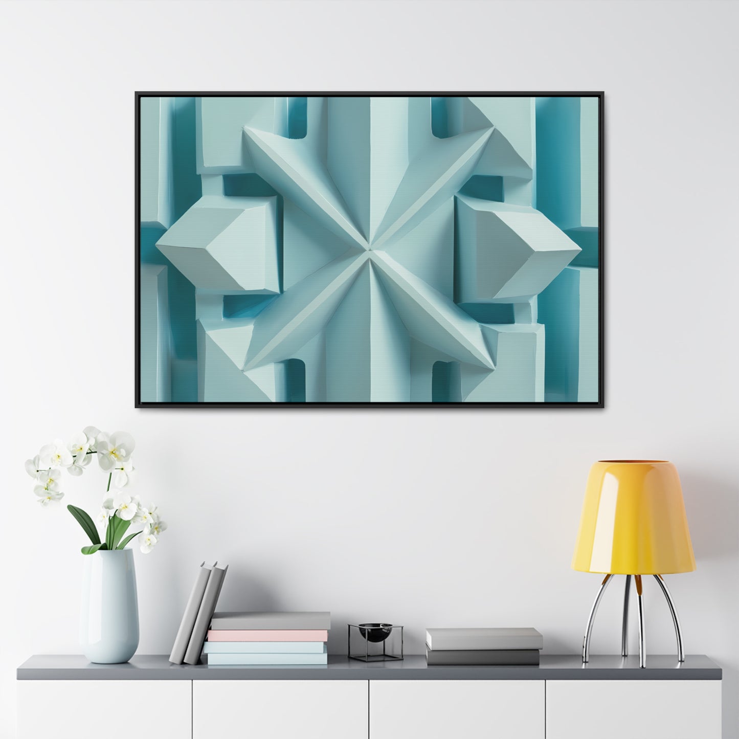 Fractal Symmetry in Ice - Gallery Canvas Wraps, Horizontal Frame