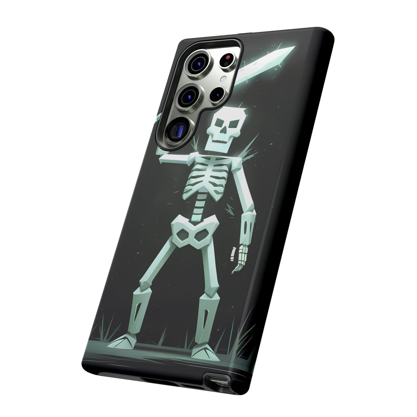 Geometric Skeleton Swordsman - Smartphone Tough Cases