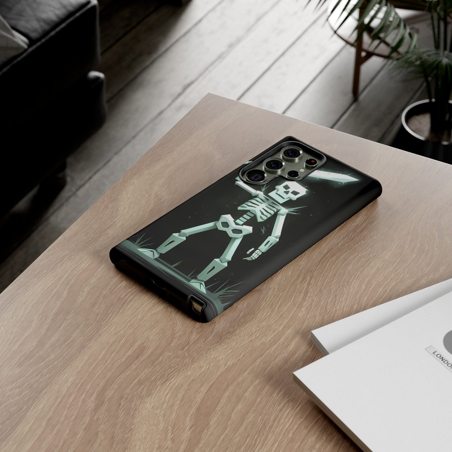 Geometric Skeleton Swordsman - Smartphone Tough Cases