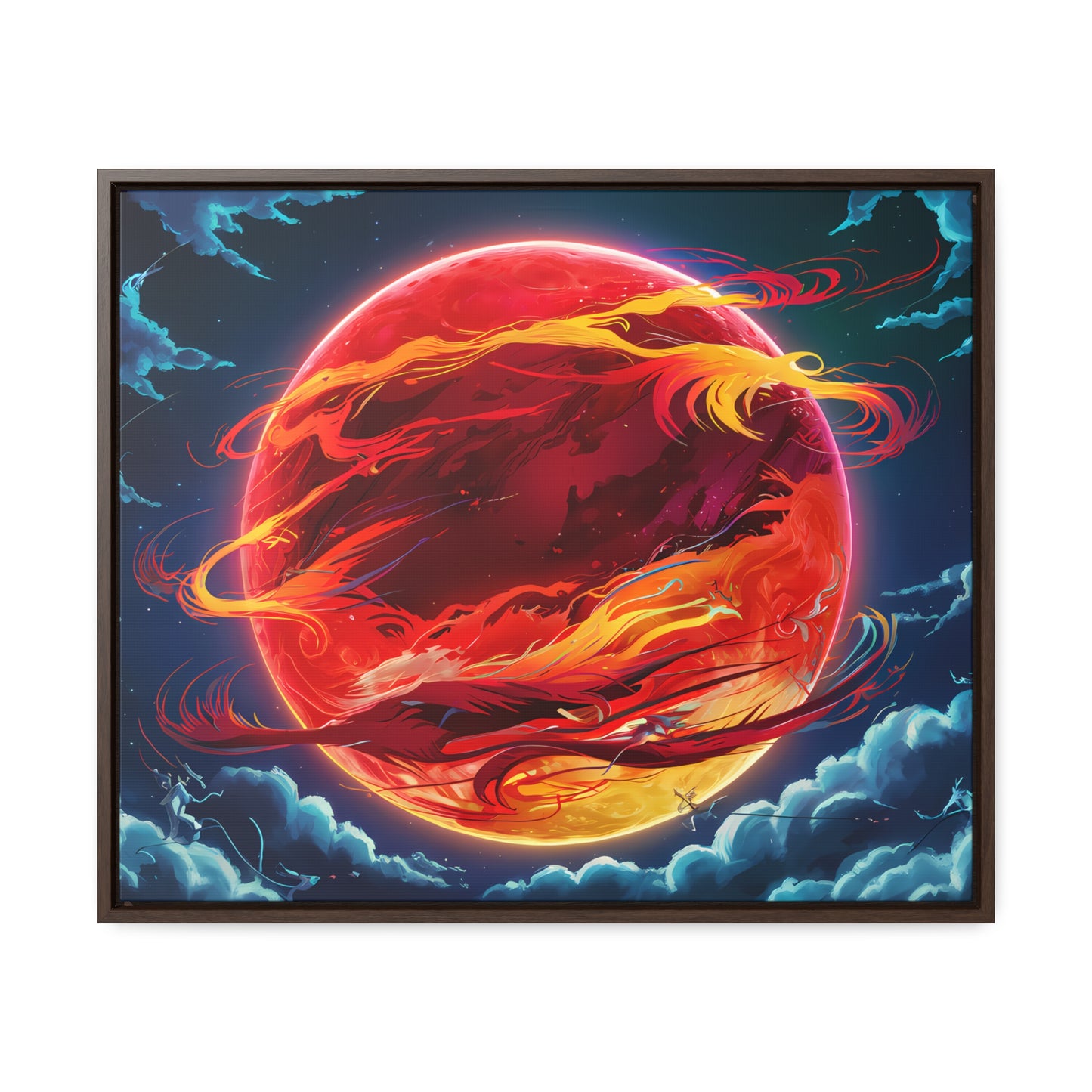 Eclipse of the Eternal Phoenix - Gallery Canvas Wraps, Horizontal Frame