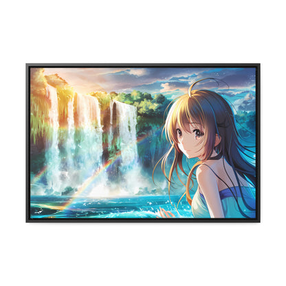 Whispers of the Waterfall - Gallery Canvas Wraps, Horizontal Frame