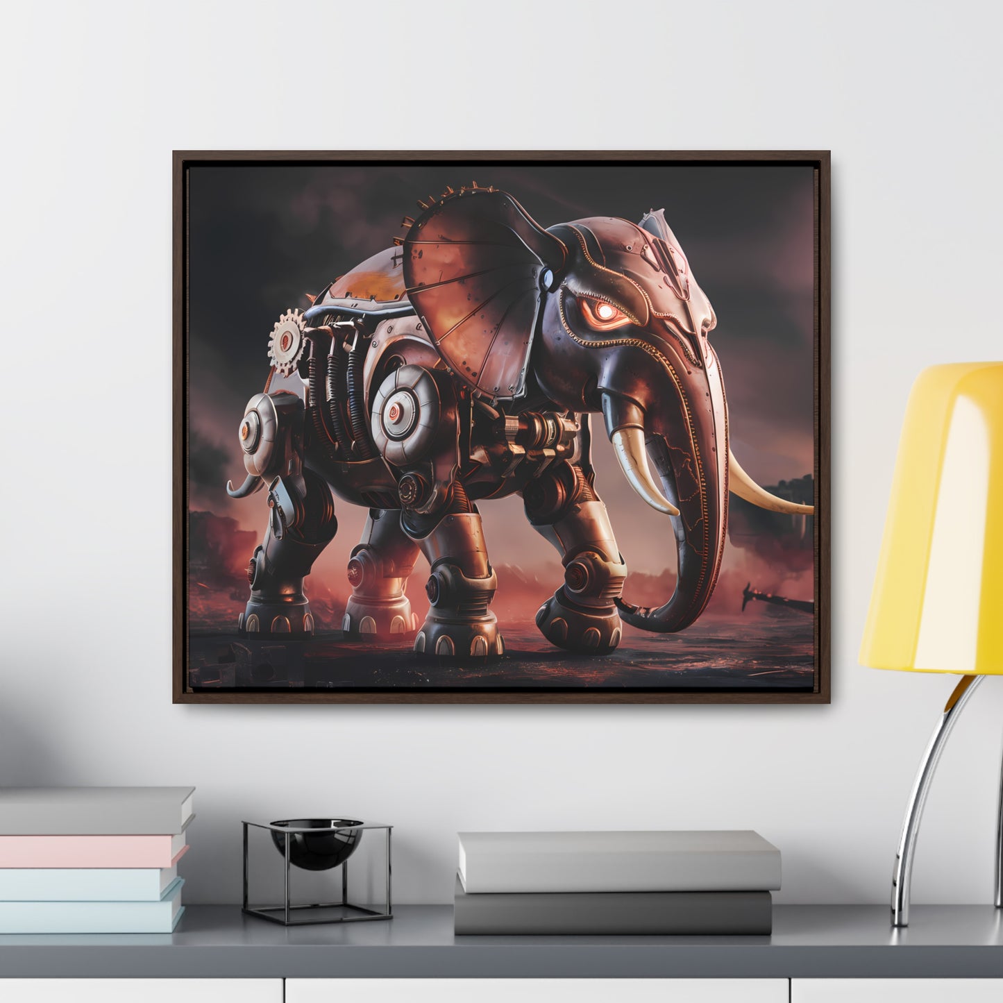 "Mechanized Titan of the Wasteland" - Gallery Canvas Wraps, Horizontal Frame