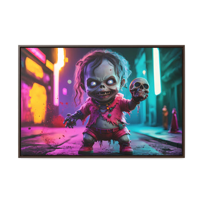 Nightmare in Neon City - Gallery Canvas Wraps, Horizontal Frame