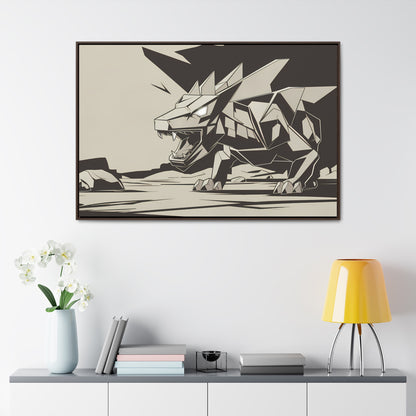 Raging Stone Guardian - Gallery Canvas Wraps, Horizontal Frame