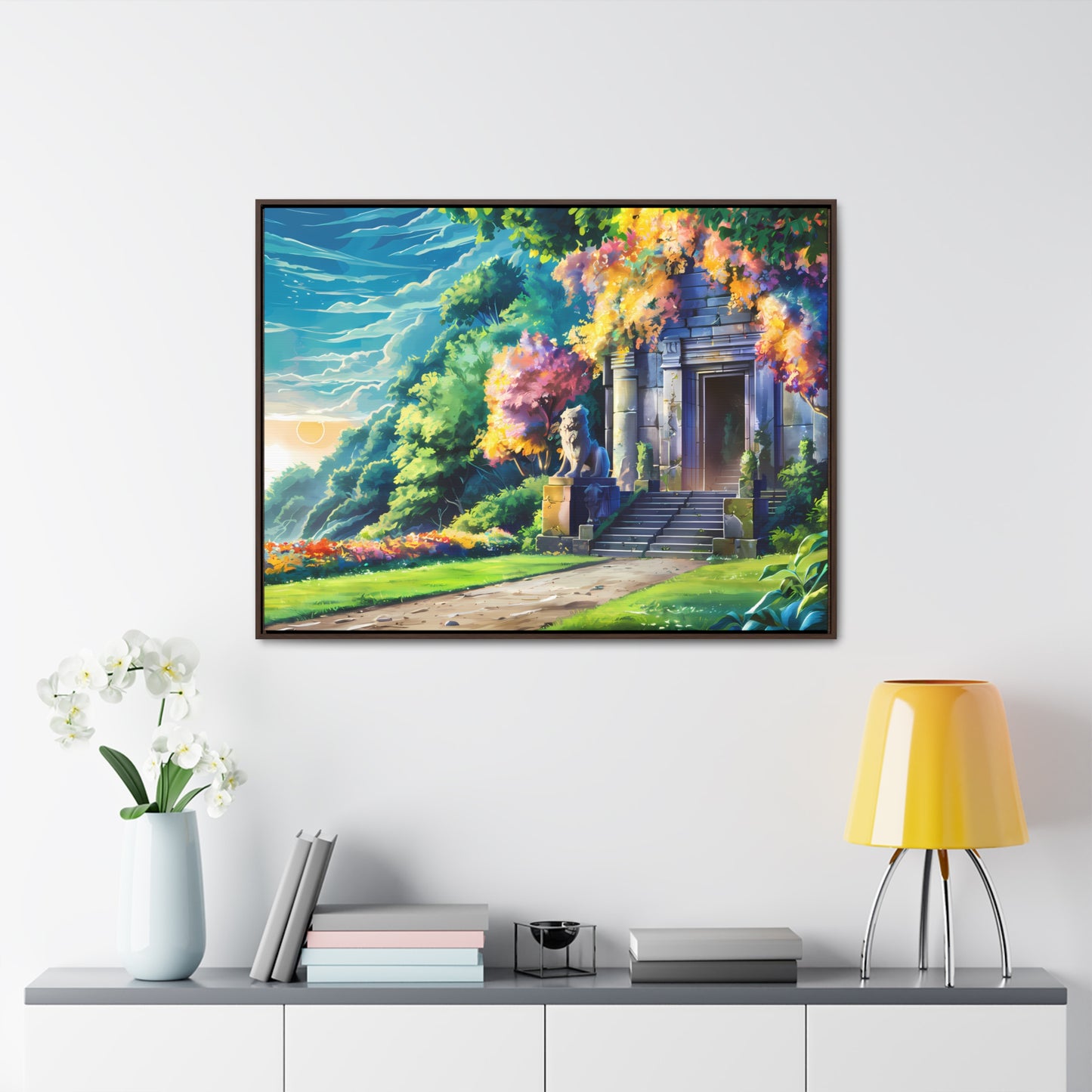 Sanctuary of the Forgotten Dawn - Gallery Canvas Wraps, Horizontal Frame