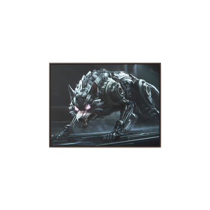 Cybernetic Alpha Wolf - Gallery Canvas Wraps, Horizontal Frame