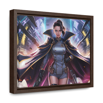 Commander of the Neon Storm - Gallery Canvas Wraps, Horizontal Frame