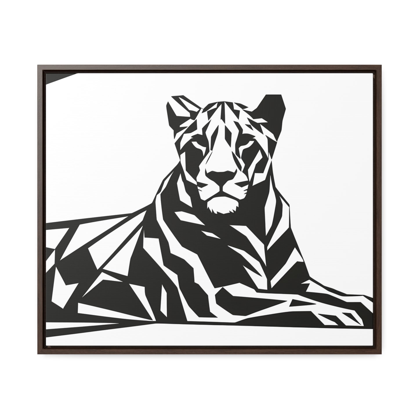 Majestic Geometric Tiger - Gallery Canvas Wraps, Horizontal Frame