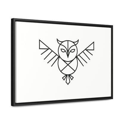 Geometric Owl Symbol - Gallery Canvas Wraps, Horizontal Frame