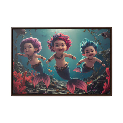 Aquatic Mischief - Gallery Canvas Wraps, Horizontal Frame