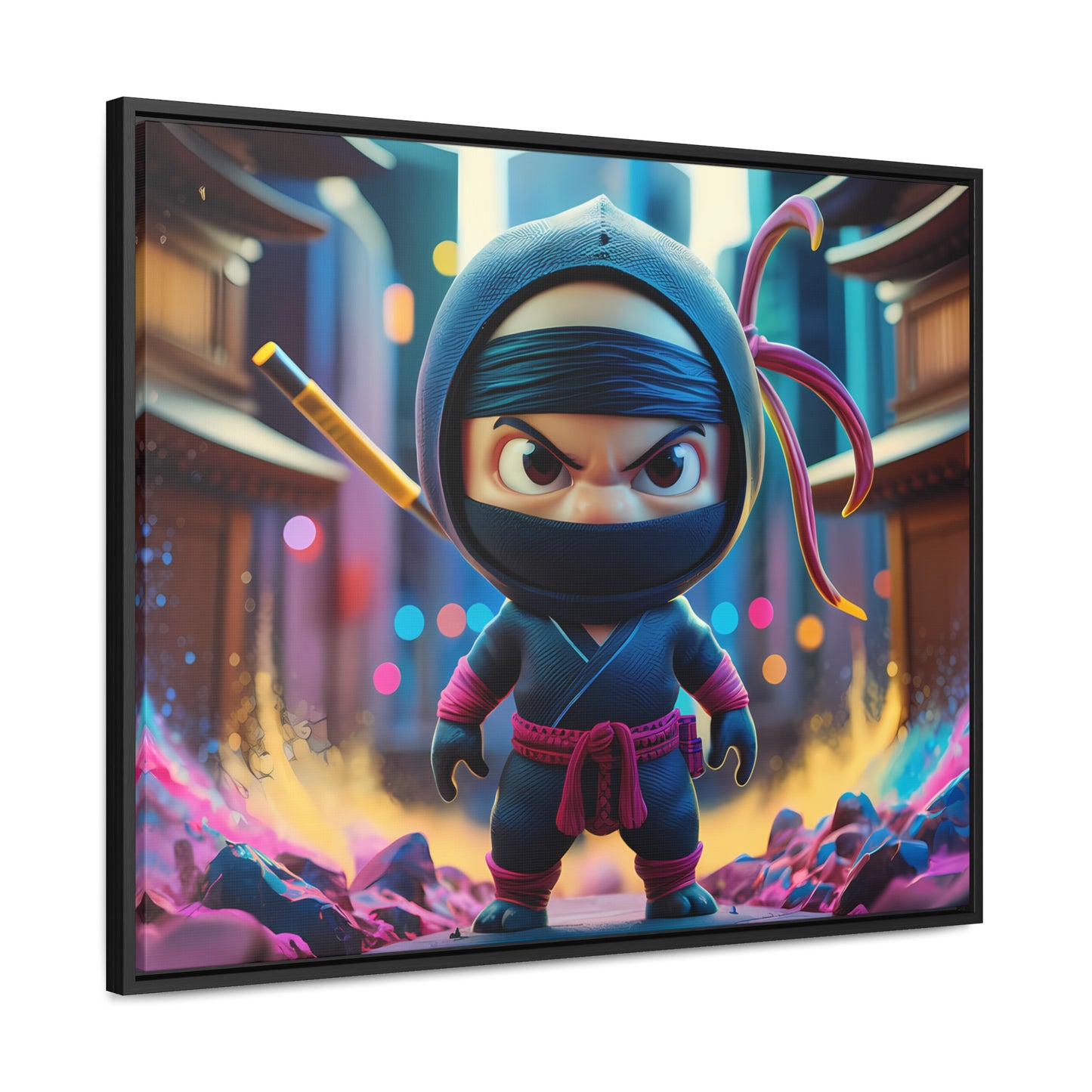 Tiny Ninja, Big Attitude - Gallery Canvas Wraps, Horizontal Frame