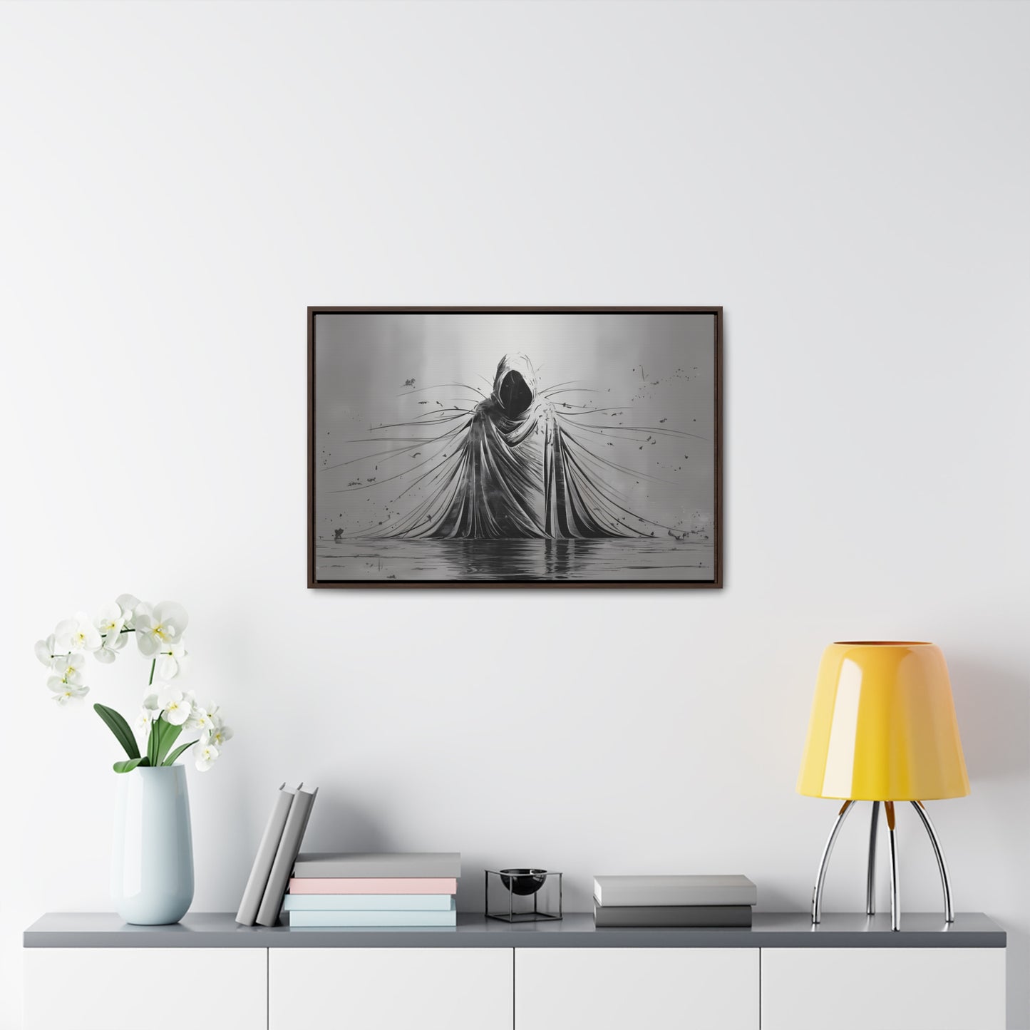 Ethereal Sentinel of the Abyss - Gallery Canvas Wraps, Horizontal Frame