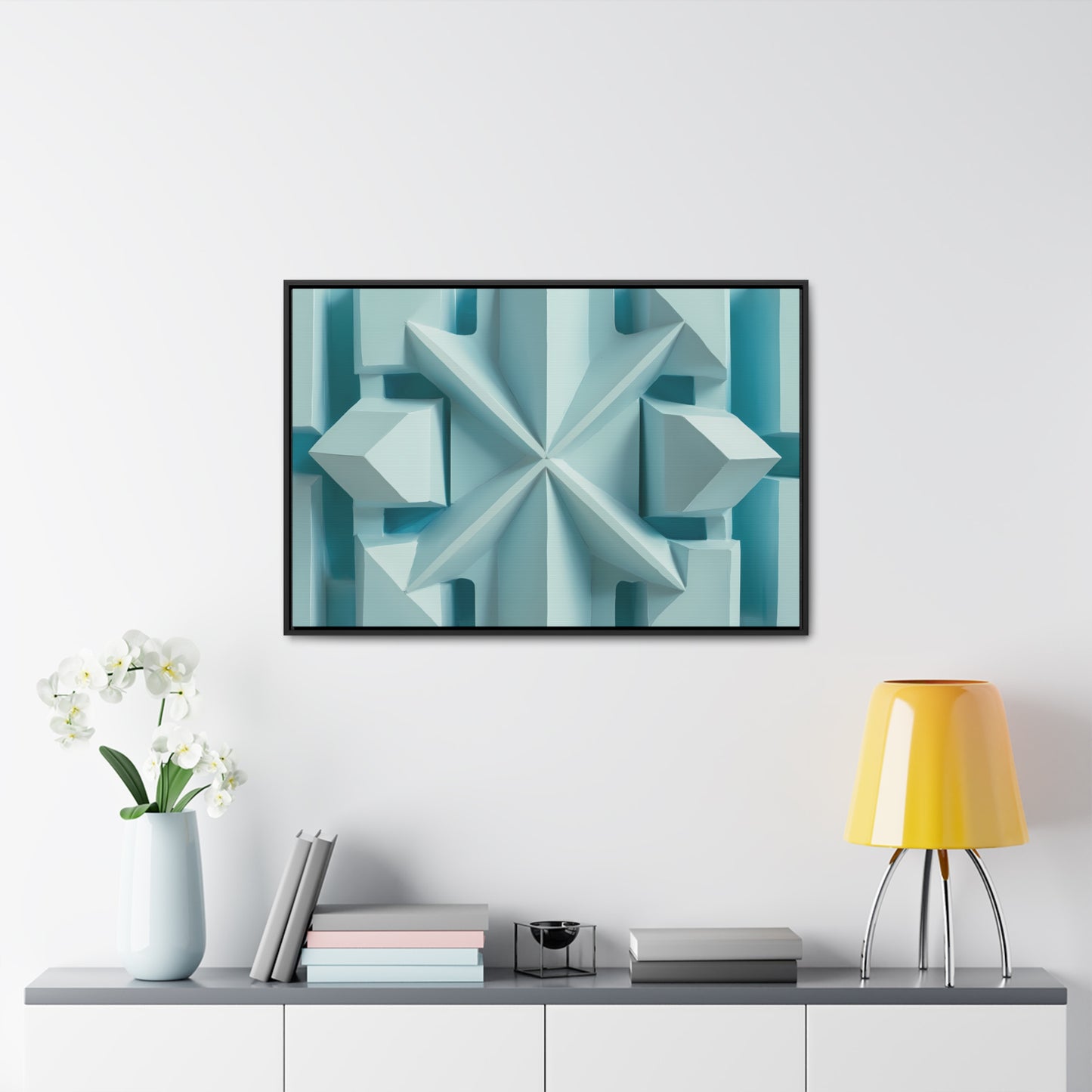 Fractal Symmetry in Ice - Gallery Canvas Wraps, Horizontal Frame