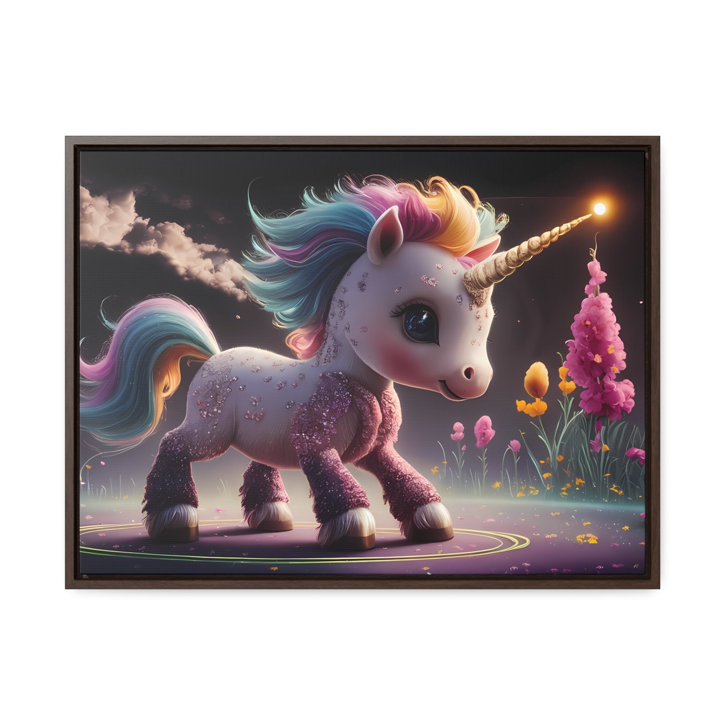 "Twilight Spark of the Enchanted Meadow" - Gallery Canvas Wraps, Horizontal Frame