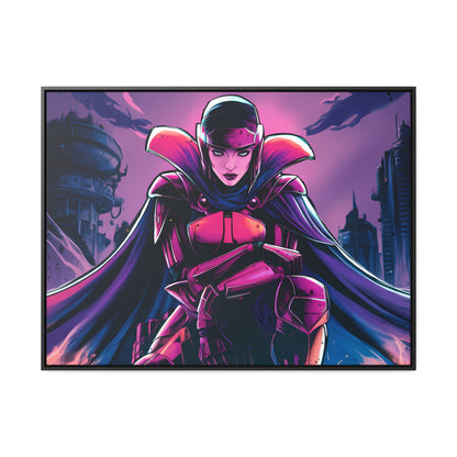 Guardian of the Neon Empire - Gallery Canvas Wraps, Horizontal Frame