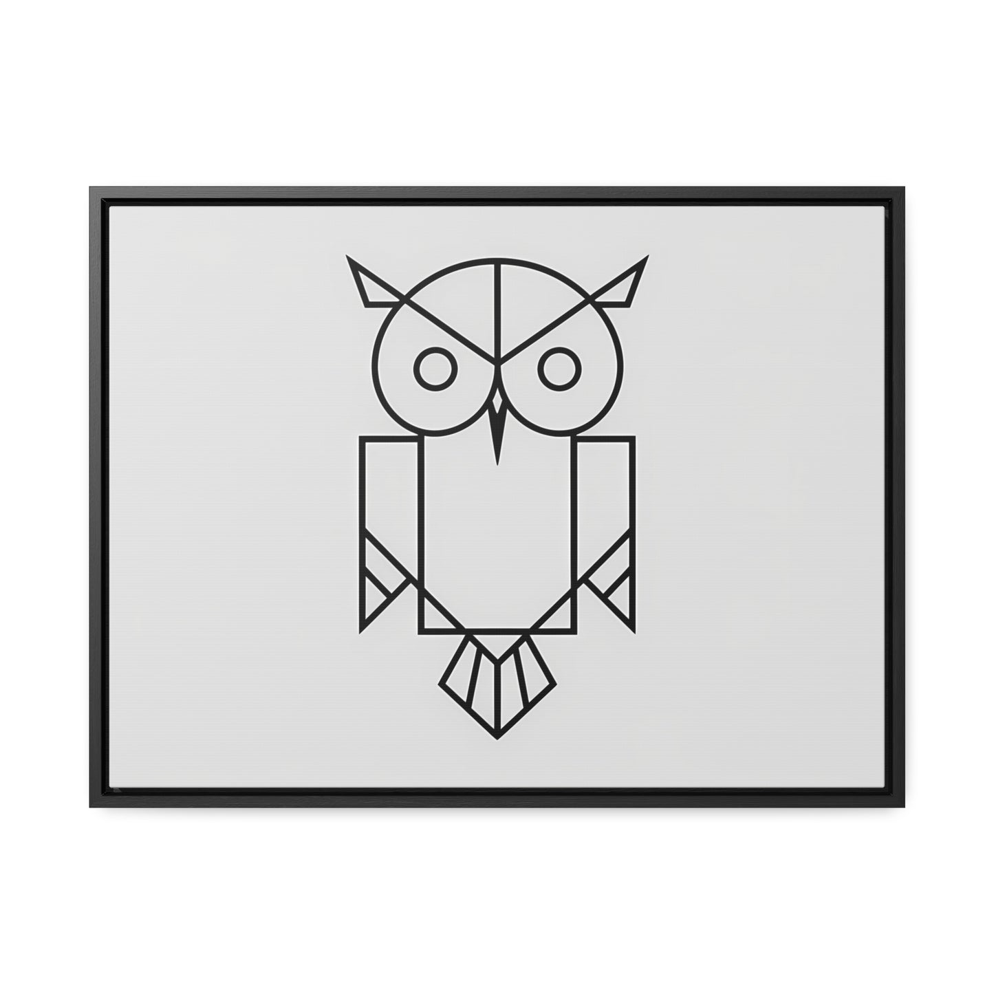 Geometric Owl - Gallery Canvas Wraps, Horizontal Frame