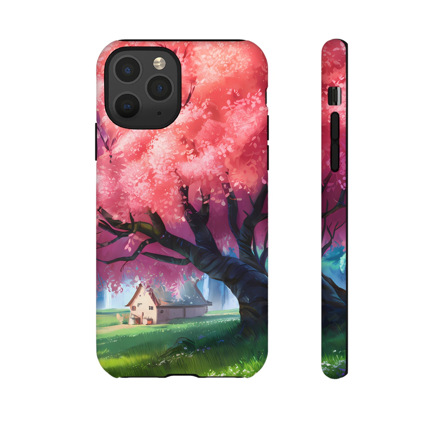 Idyllic Cherry Blossom and a Hut - Smartphone Tough Cases