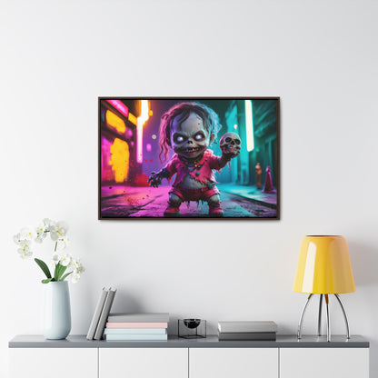 Nightmare in Neon City - Gallery Canvas Wraps, Horizontal Frame