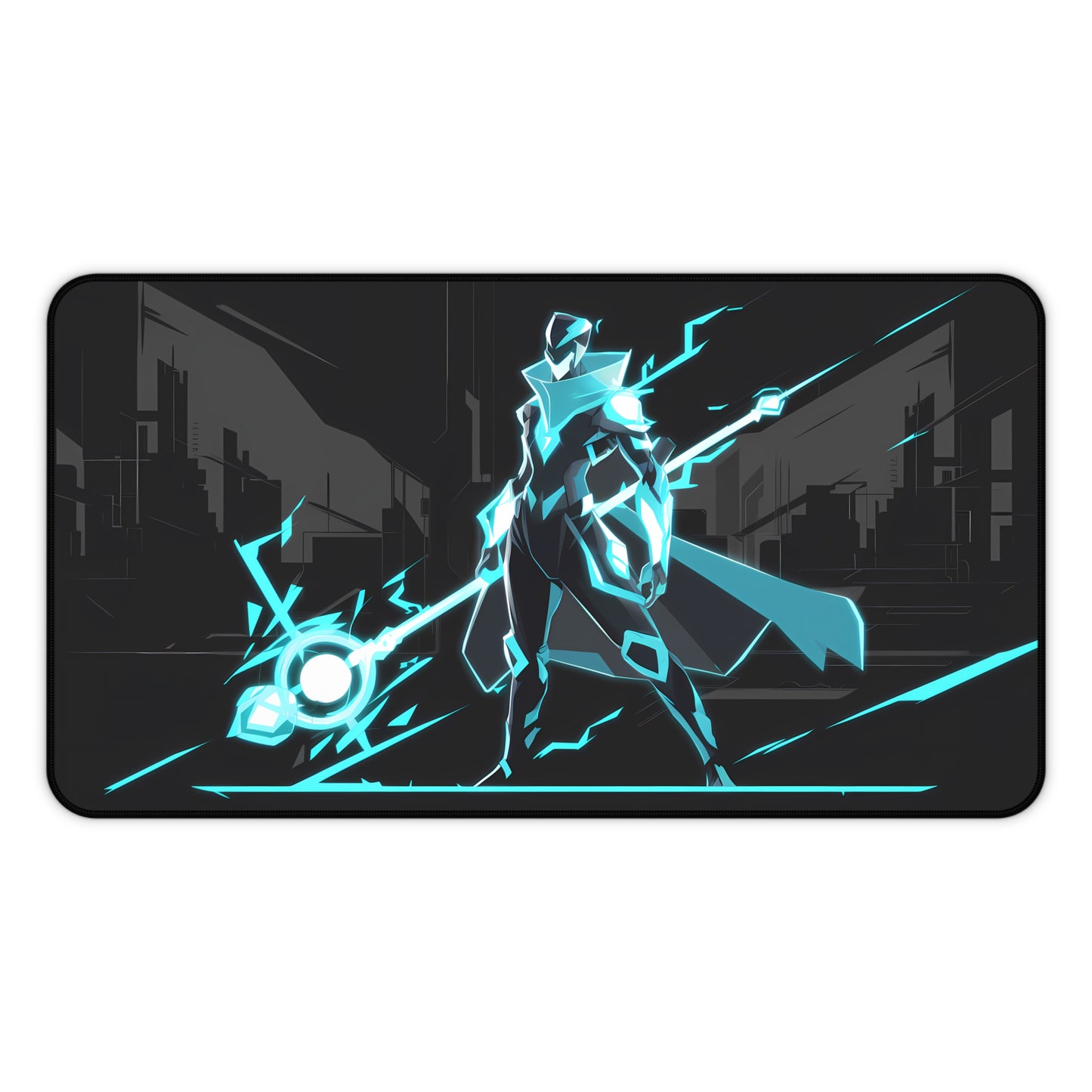 Neon Sentinel - Desk Mat