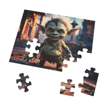 Goblin Warrior in an Enchanted Village - Jigsaw Puzzle (30, 110, 252, 500,1000-Piece)