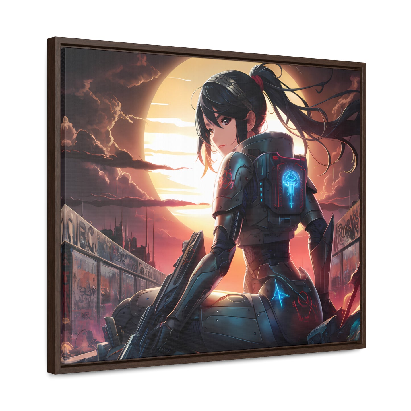 "Sunset Sentinel" - Gallery Canvas Wraps, Horizontal Frame