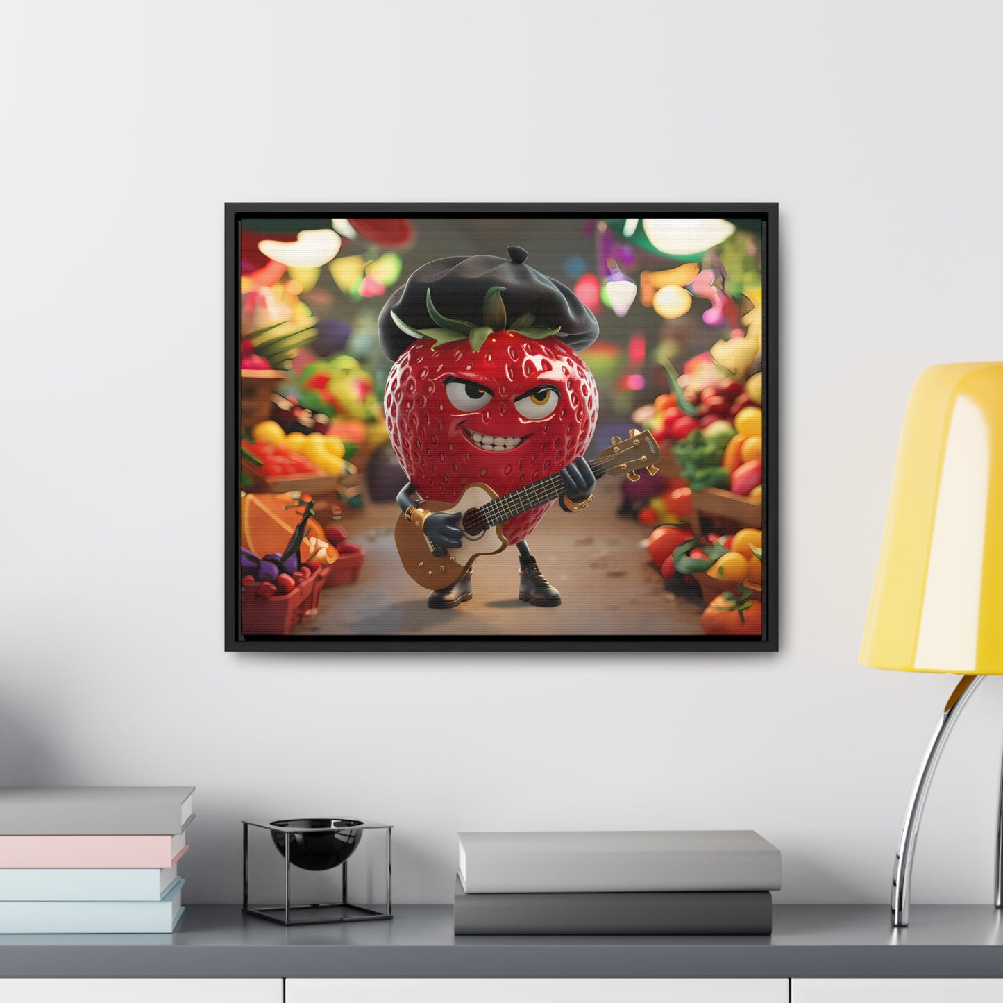 Strawberry Serenade in the Market - Gallery Canvas Wraps, Horizontal Frame