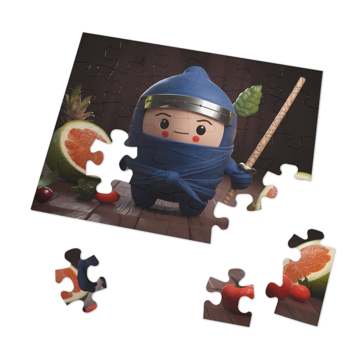 Fruity Ninja in Training - Jigsaw Puzzle (30, 110, 252, 500,1000-Piece)