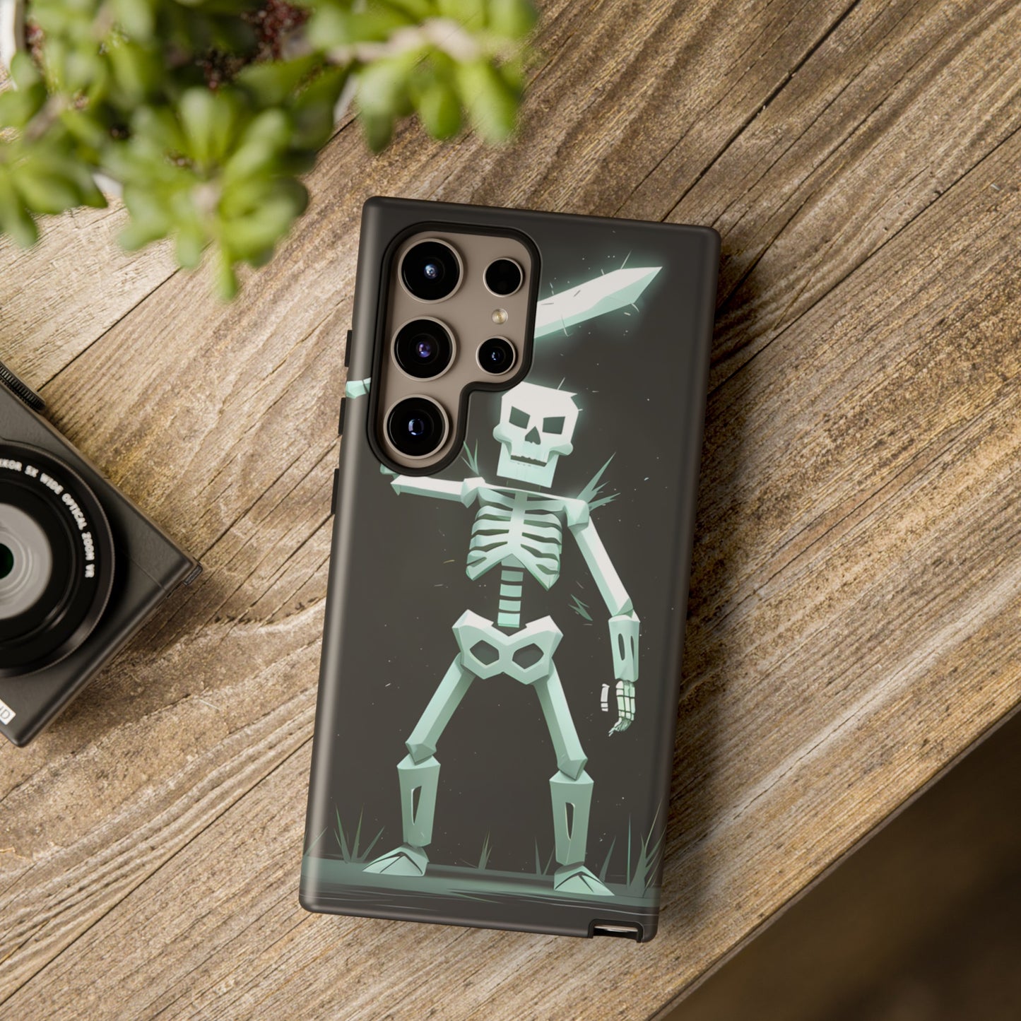 Geometric Skeleton Swordsman - Smartphone Tough Cases