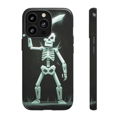 Geometric Skeleton Swordsman - Smartphone Tough Cases