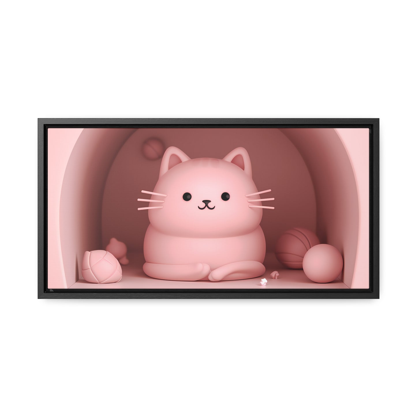 Purrfectly Pink Serenity - Gallery Canvas Wraps, Horizontal Frame