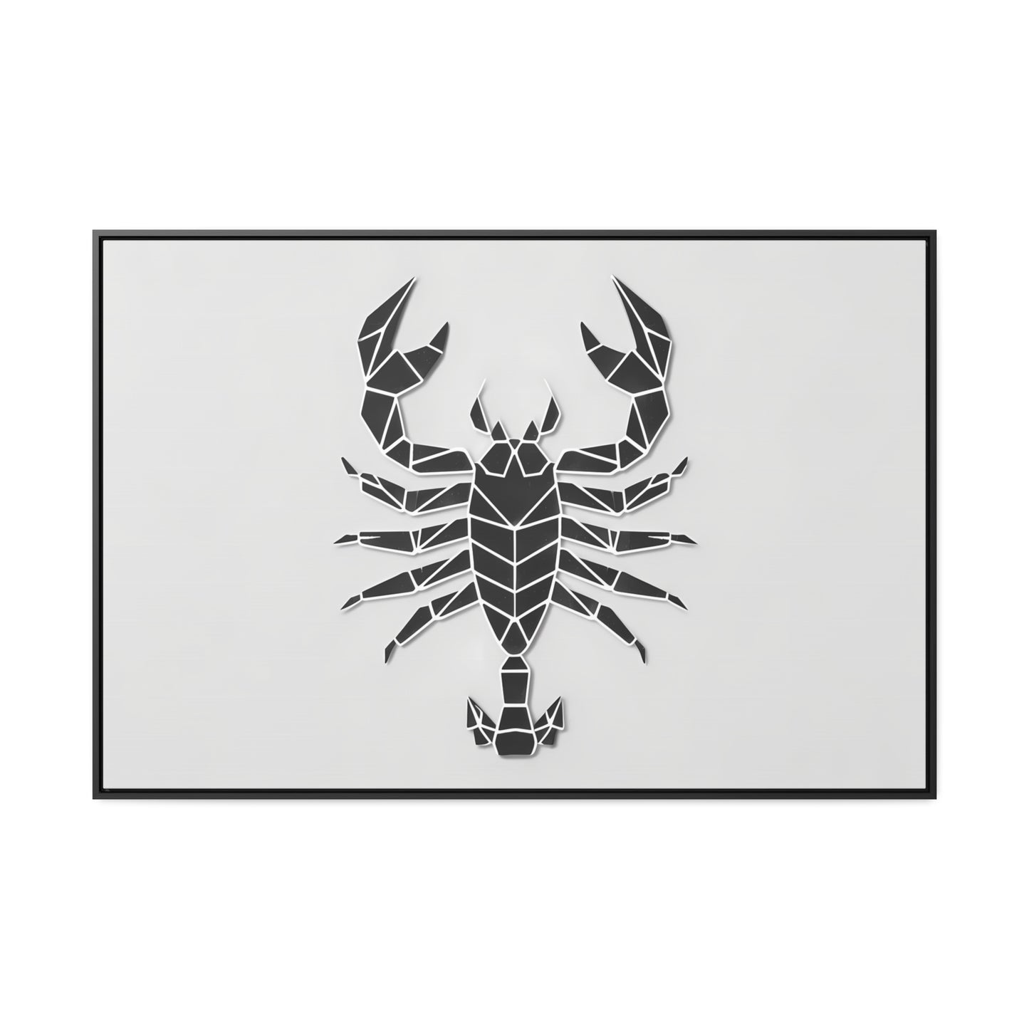 Geometric Scorpion Icon - Gallery Canvas Wraps, Horizontal Frame