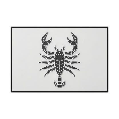 Geometric Scorpion Icon - Gallery Canvas Wraps, Horizontal Frame