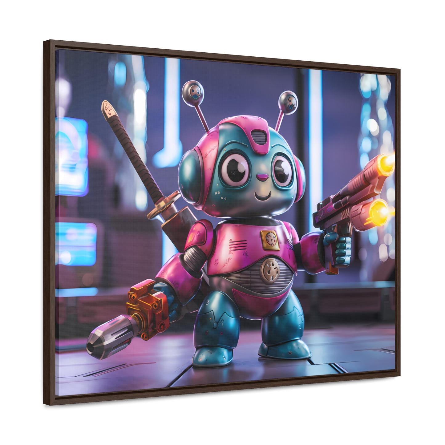 Robo-Samurai Defender - Gallery Canvas Wraps, Horizontal Frame