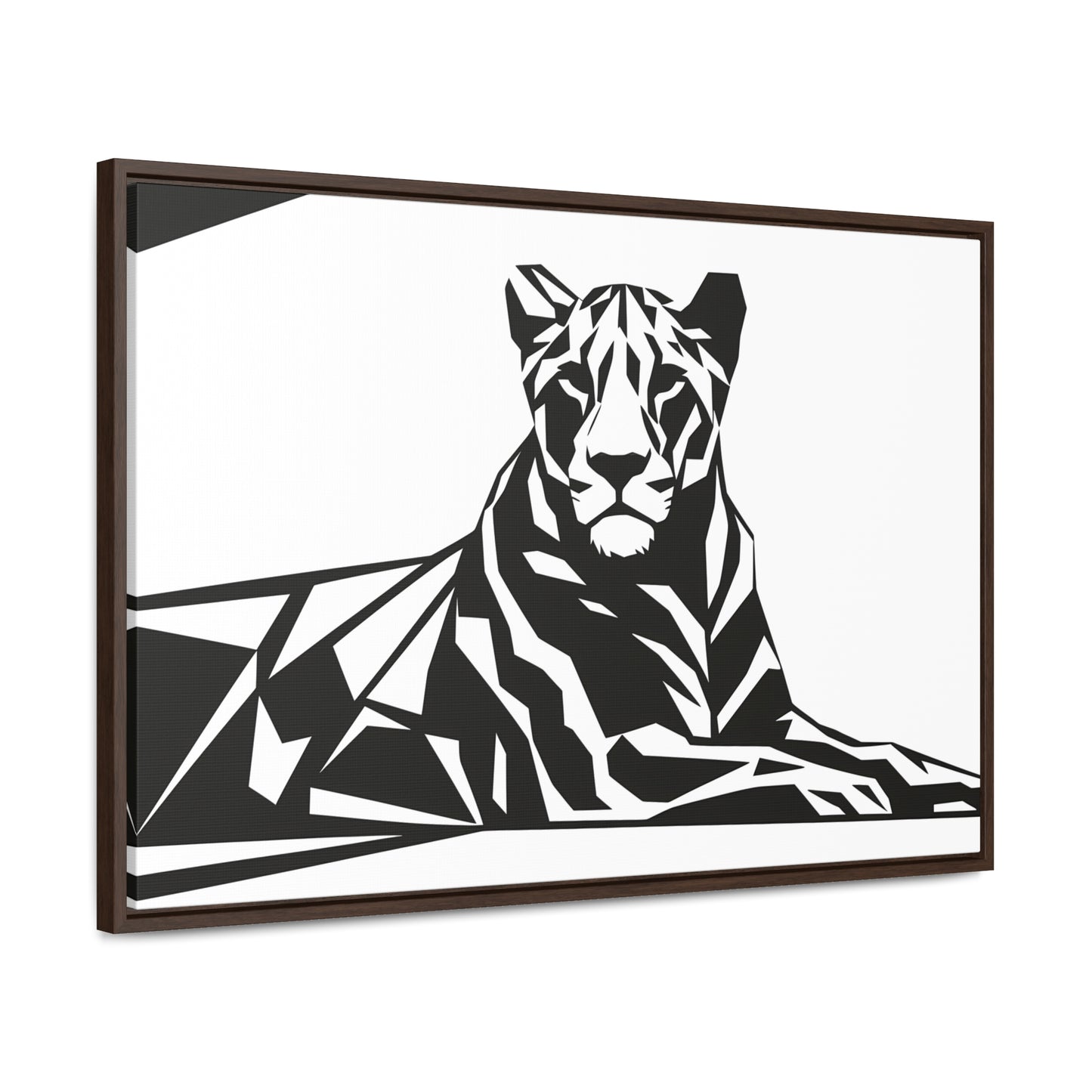 Majestic Geometric Tiger - Gallery Canvas Wraps, Horizontal Frame