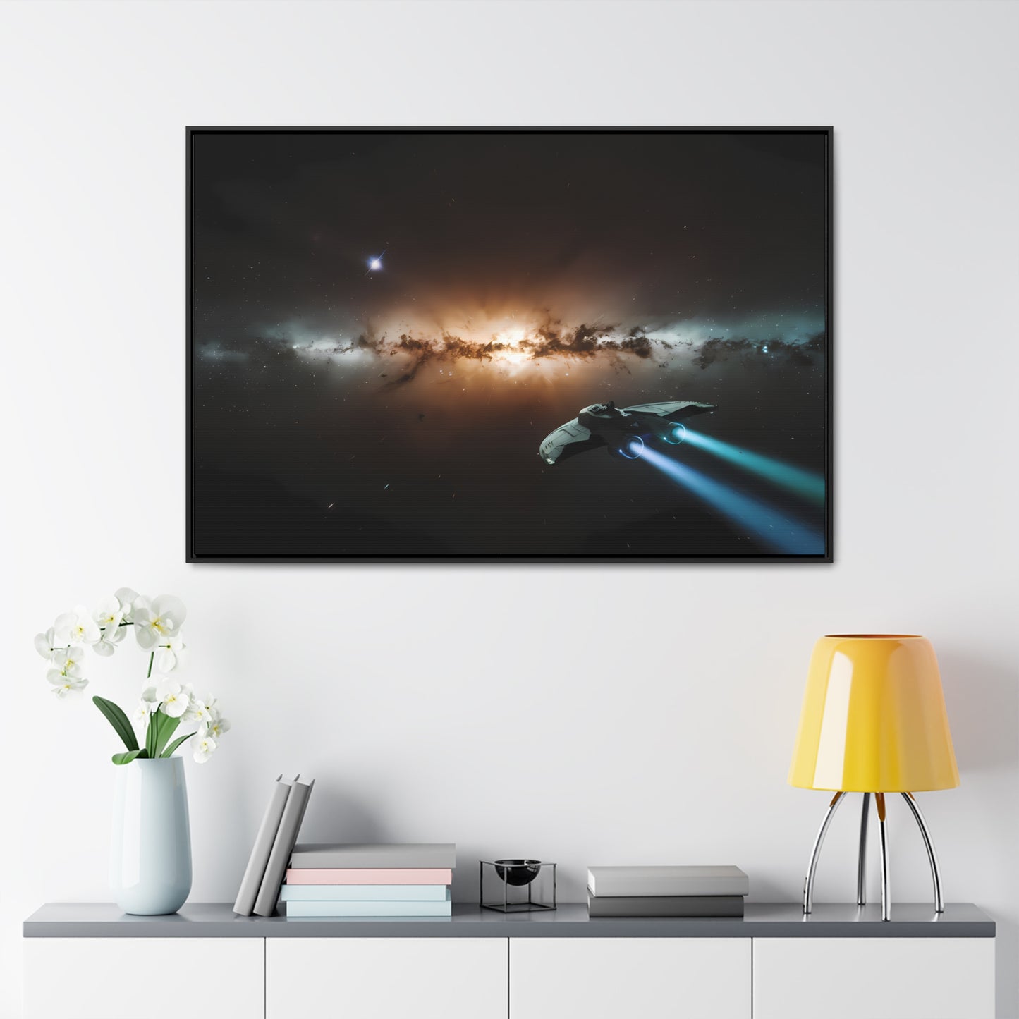 Voyage Through the Cosmic Abyss - Gallery Canvas Wraps, Horizontal Frame