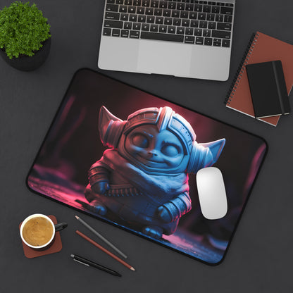 Guardian of the Neon Abyss - Desk Mat