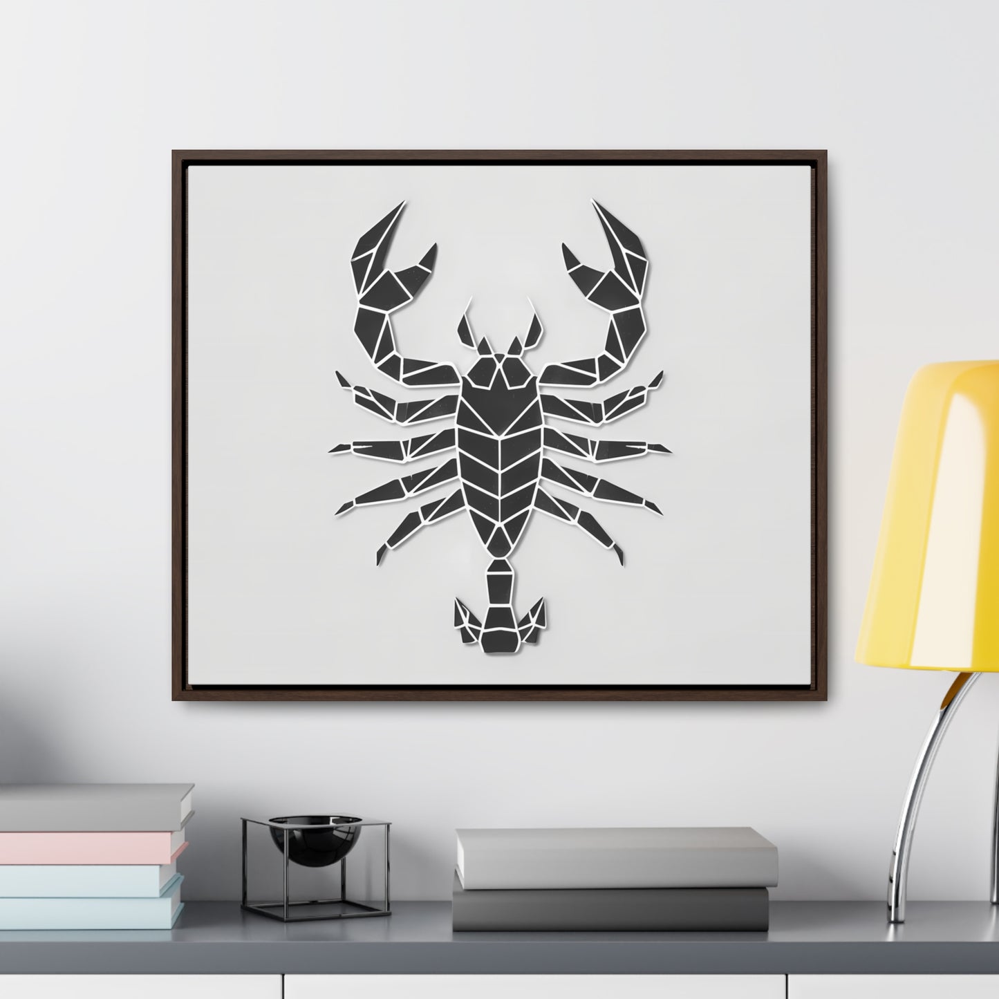 Geometric Scorpion Icon - Gallery Canvas Wraps, Horizontal Frame