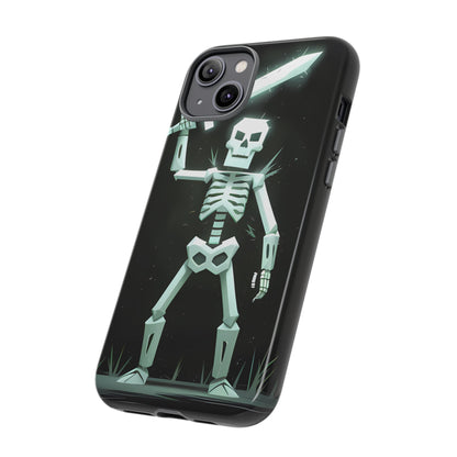 Geometric Skeleton Swordsman - Smartphone Tough Cases