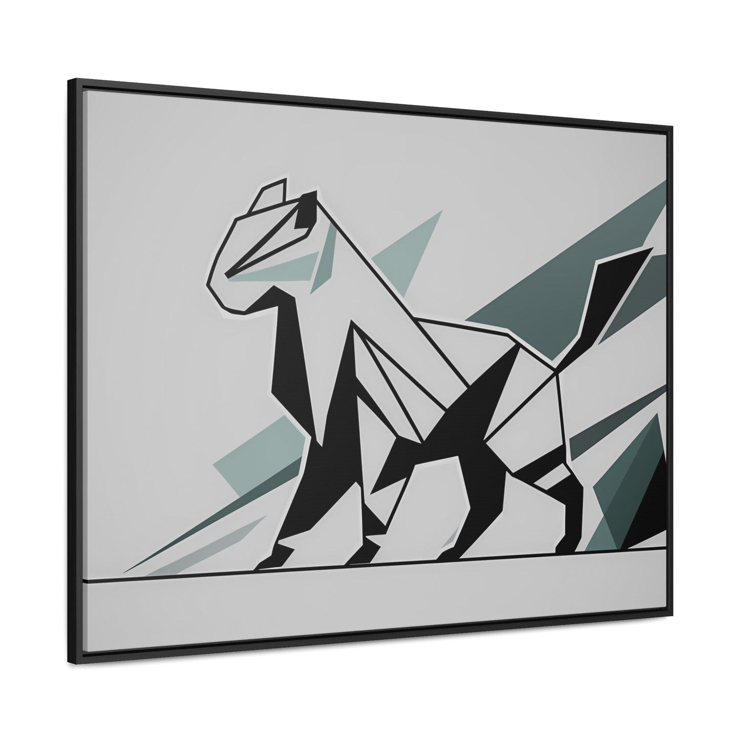 Fractured Feline Form - Gallery Canvas Wraps, Horizontal Frame